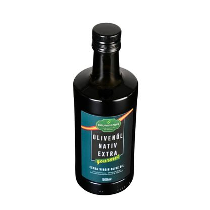 GOURMENOS Gourmet Natives Olivenöl Extra - 500ml - mittelreife Oliven