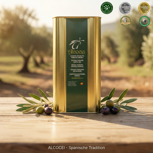 ALCOCEI Natives Olivenöl Extra - 5L Kanister - reife Oliven